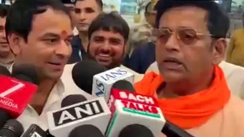 Tej Pratap with BJP MP 