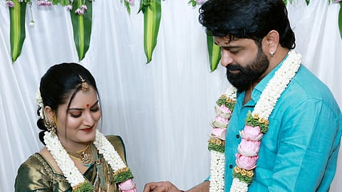Actor Ugramm Manju gets engaged to transplant coordinator Sandhya.