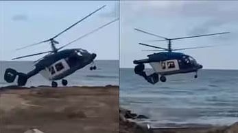 Russian Chopper Broke Into 2 Parts