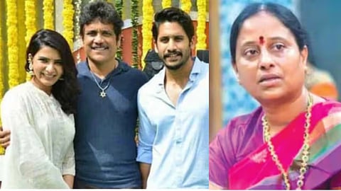 actor Nagarjuna and his family,Konda Surekha