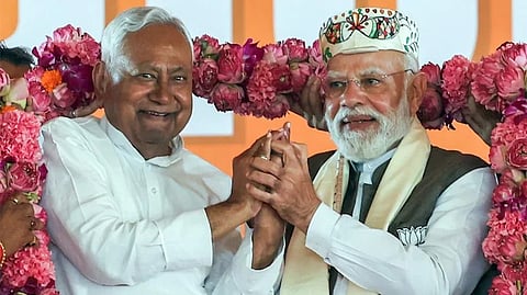 Nitish Kumar and PM Modi