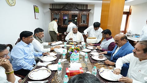 CM Siddaramaiah DCM Dk Shivakumar dine together in Delhi