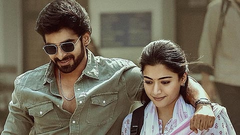 Dheekshith Shetty and Rashmika Mandanna in The Girlfriend.