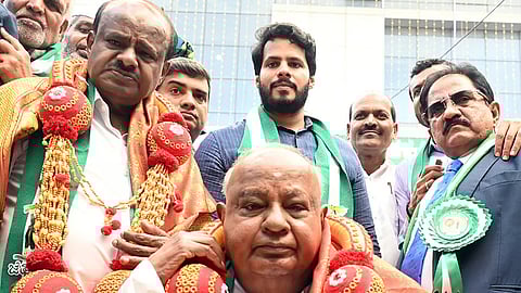 HD Deve Gowda  and Heavy HD Kumaraswamy