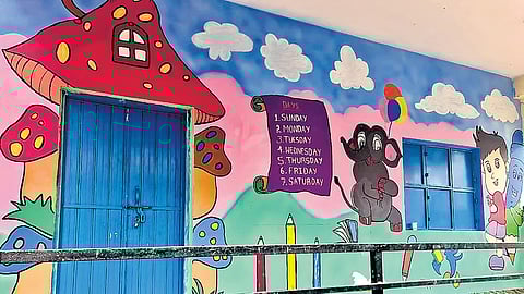 Enthusiastic members of Ananya have painted and decorated several government schools in the remote tribal hamlets.