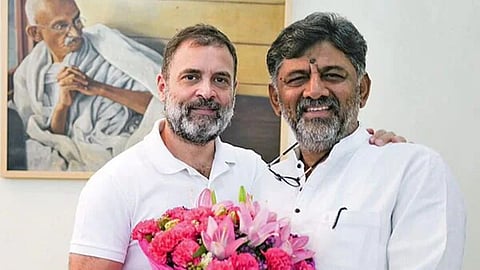 'Please wait...': Rahul tells DKS as Congress high command huddles to resolve Karnataka leadership tussle