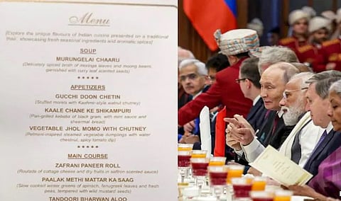 Russian president in dineer meeting 