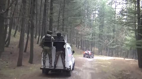 NIA carried out a search operation in the forests of Mattan area