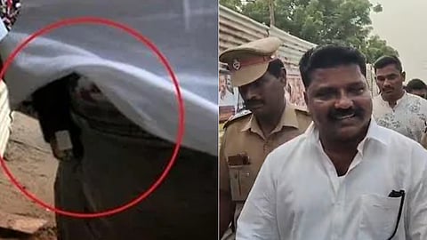 Man held with handgun