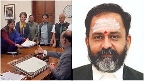 DMK submits impeachment notice to speaker to remove judge over deepam row.