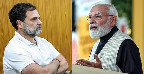 Rahul Gandhi and PM Narendra Modi 