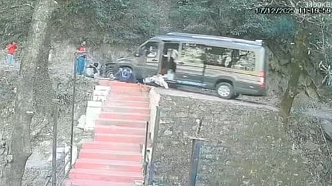 Passenger Van Rolls Down Slope Near Dalhousie