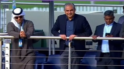Mohsin Naqvi was all smiles as Pakistan hammered India by 191 runs in the final.