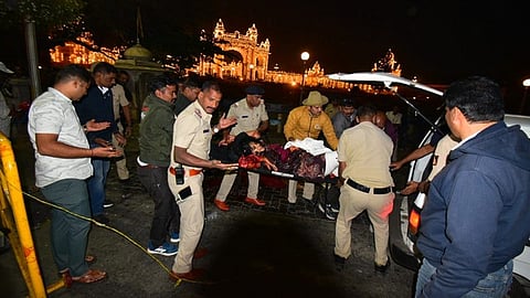 Cylinder explosion near Ambavilas Palace in Mysuru