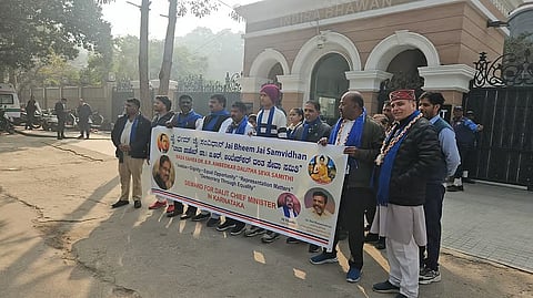 Parameshwara's supporters protest