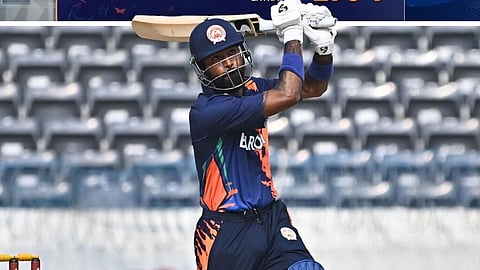 Hardik Pandya Slams 5 Sixes In One Over In VHT