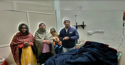 Baby father at hospital 