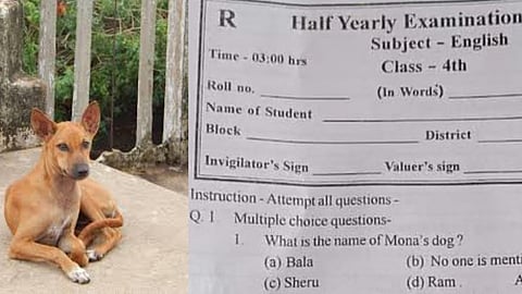 ಪ್ರಶ್ನೆ ಪತ್ರಿಕೆಯಲ್ಲಿ ನಾಯಿಗೆ 'ರಾಮ್' ಹೆಸರು: ಛತ್ತೀಸ್‌ಗಢ ಶಿಕ್ಷಕಿ ಅಮಾನತು