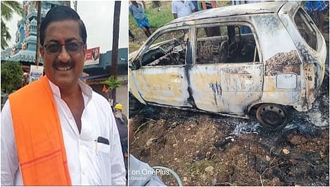 ದಾವಣಗೆರೆ: ಮಕ್ಕಳ ಹಾದಿ ಹಿಡಿದ ಬಿಜೆಪಿ ಮುಖಂಡ; ಕಾರಿನಲ್ಲಿ ಬೆಂಕಿ ಹಚ್ಚಿಕೊಂಡು  ಆತ್ಮಹತ್ಯೆ