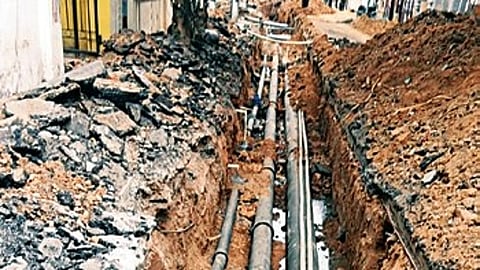 The piipeline work in progress Photo | Express