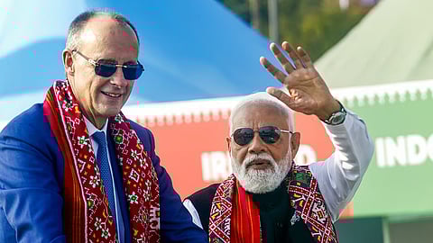 Prime Minister Narendra Modi and German Chancellor Friedrich Merz 