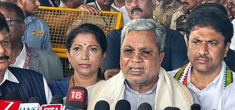 CM Siddaramaiah at Mysuru speaking with media