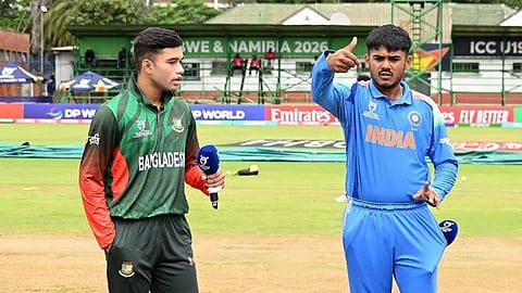 Bangladesh and India team captains