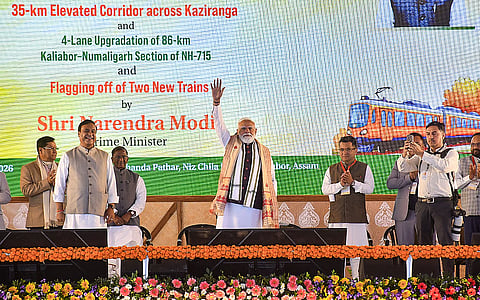 PM Modi launches Rs 830 crore projects, flags off Amrit Bharat trains in poll-bound Bengal