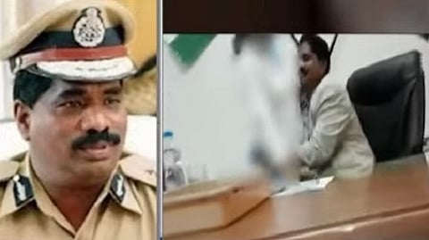 DGP Ramchandra Rao romancing with a woman in office