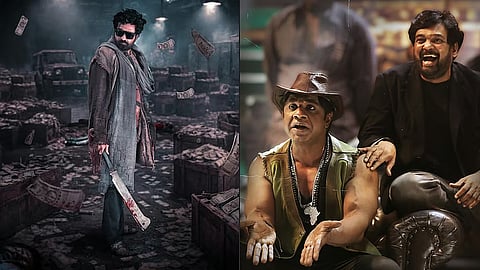 Vijay Sethupathi in a still from Slum Dog (L), Vijay Kumar and director Puri Jagannadh (R)