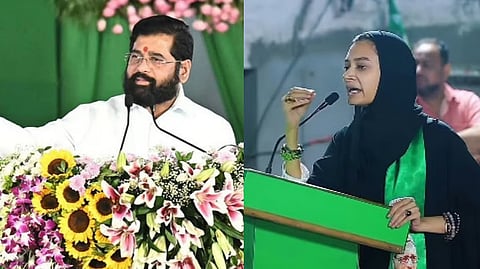 Eknath Shinde and AIMIM leader Sahar Sheikh