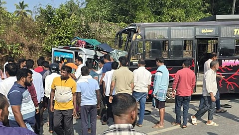 Three killed as bus collides with tourist vehicle in Udupi