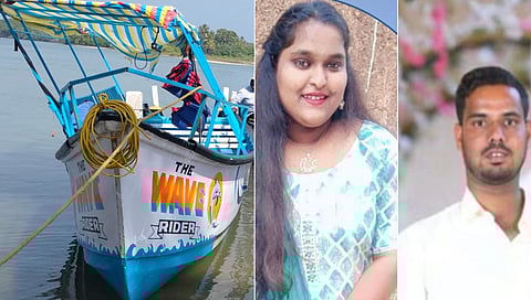 The boat which belongs to The Wave Rider Company. The deceased persons- Sindhu (25) and Shankarappa (27)