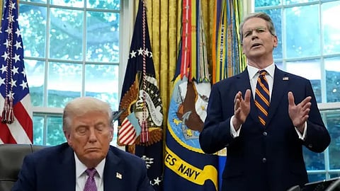 US Treasury Secretary Scott Bessent With Trump