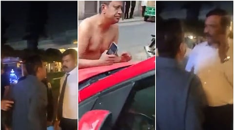 ಕ್ಲಬ್ ಮುಂದೆ ಗಲಾಟೆ ನಡೆಸುತ್ತಿರುವ ವ್ಯಕ್ತಿ