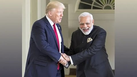 PM Modi with Donald Trump Casual Images