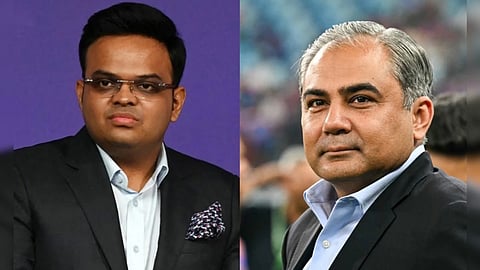 ICC president Jay Shah, PCB president Mohsin Naqvi