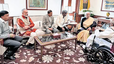 Karnataka delegation with Union Finance Minister Nirmala Sitharaman 