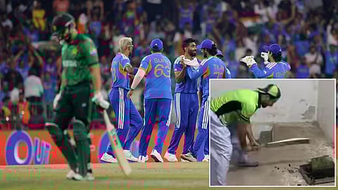 Pakistan fan smashed his TV to pieces