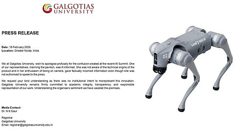 Galgotias University apologises