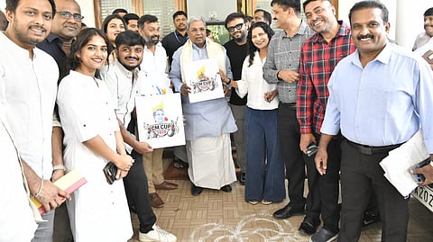 CM Siddaramaiah officially unveiled the logo of the cm cup badminton tournament