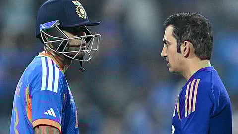 Surya Kumar Yadav and Gambhir Casual Images