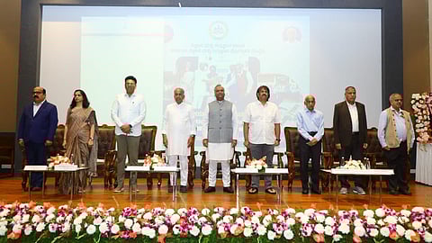Minister N.S. Boseraju, Priyank Kharge, Madhu Bangarappa 