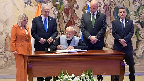 Modi said the relationship with Israel was rooted in “blood and sacrifice,” not merely diplomacy. 