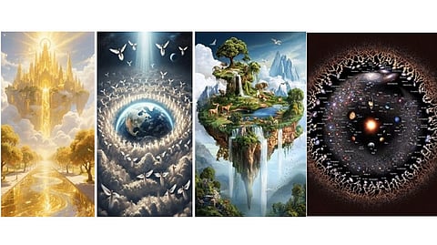 ಸ್ವರ್ಗ, ಪರಮಸೌಖ್ಯಲೋಕ, ಪರಮಸೌಖ್ಯದ ತೋಟ, ಪರಿವೀಕ್ಷಣೀಯ ಬ್ರಹ್ಮಾಂಡ (ಸಾಂದರ್ಭಿಕ ಚಿತ್ರಗಳು)