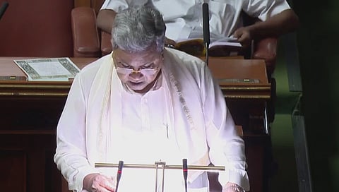 CM Siddaramaiah presenting the current year's budget in the Assembly