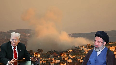 Mojtaba Khamenei with donald trump casual Images