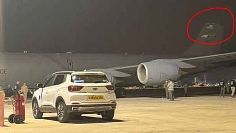 Damaged US Military flight