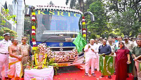  Min Ramalinga flags off 45 new Sarige, 70 Pallakki buses