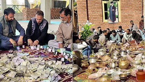 Kashmiris collecting donations to help Iran 